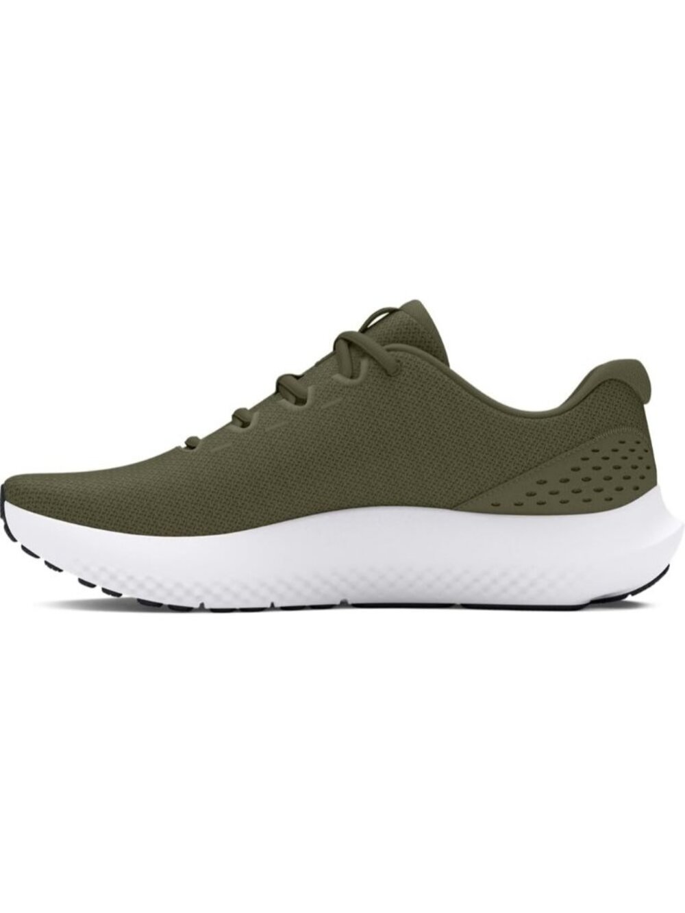 Men's Green White Running Breathable No Heel Closed Toe Charged Surge Sneaker